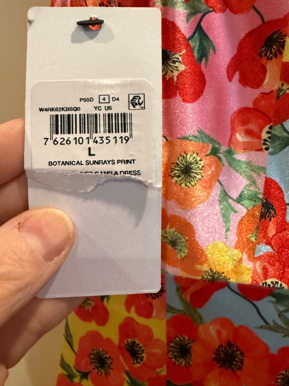 Guess Botanical Sun Rays Print Off Shoulder Camila Mini Dress Womens L NWT - Picture 5 of 10